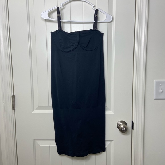NWOT Victoria’s Secret women’s‎ black underwire body shaper shapewear slip dress - Picture 1 of 10